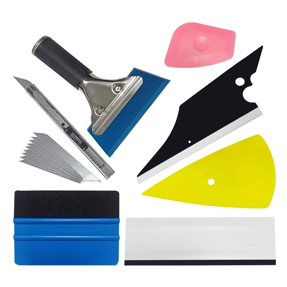 DishyKooker 8pcs / Set car Glass Protective Film Window Wrapping Installation Tool