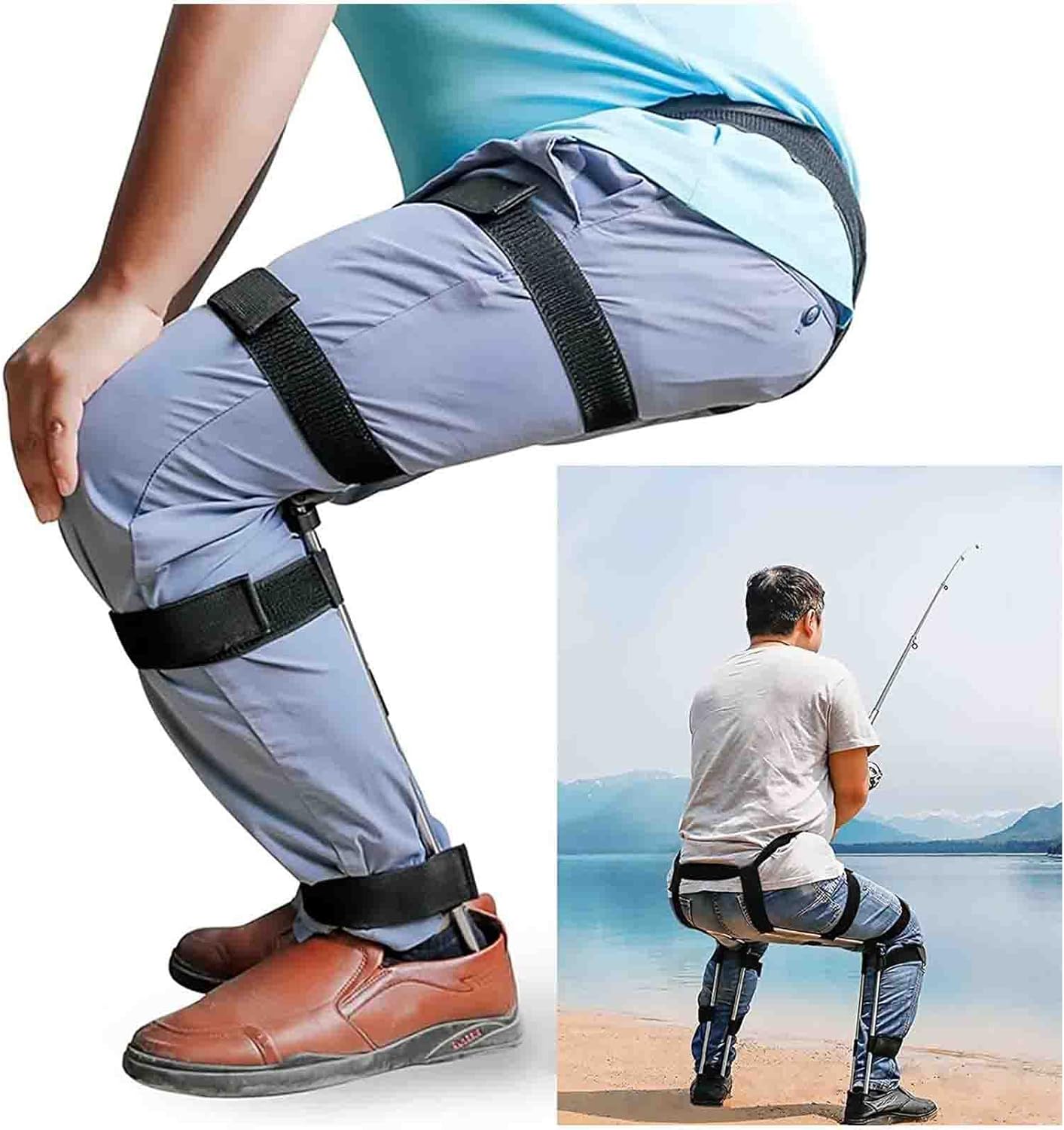 XYQSH Invisible Seat Leg Brace Magic Stool, Portable Seat Ergonomics Chairless Musical Chairs