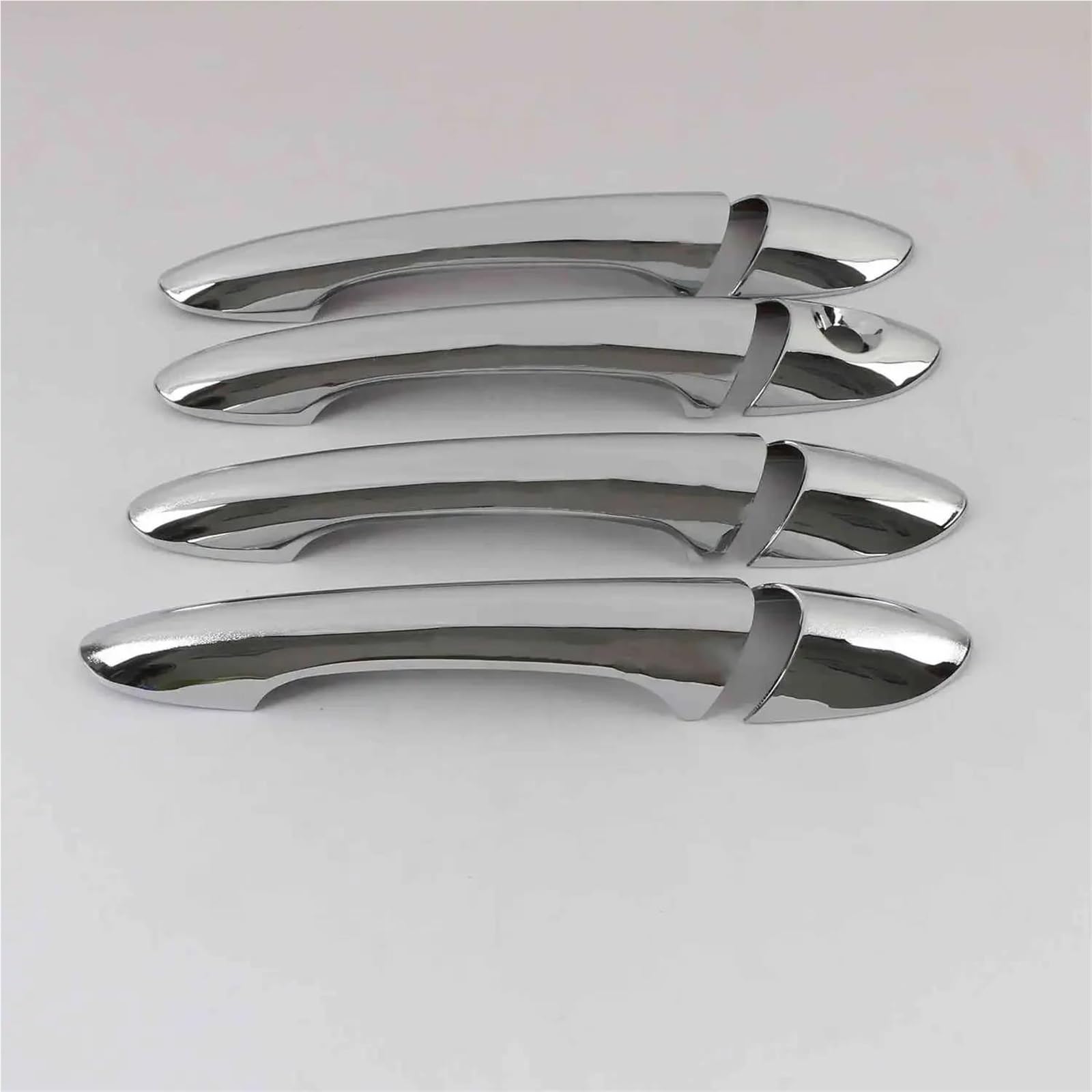 TRFBD Decorative Cover Glossy Black Chrome Car Door Handle Cover Trim Sticker Styling Accessories for Hyundai for Sonata for I45 2011-2015(Silver Handle)