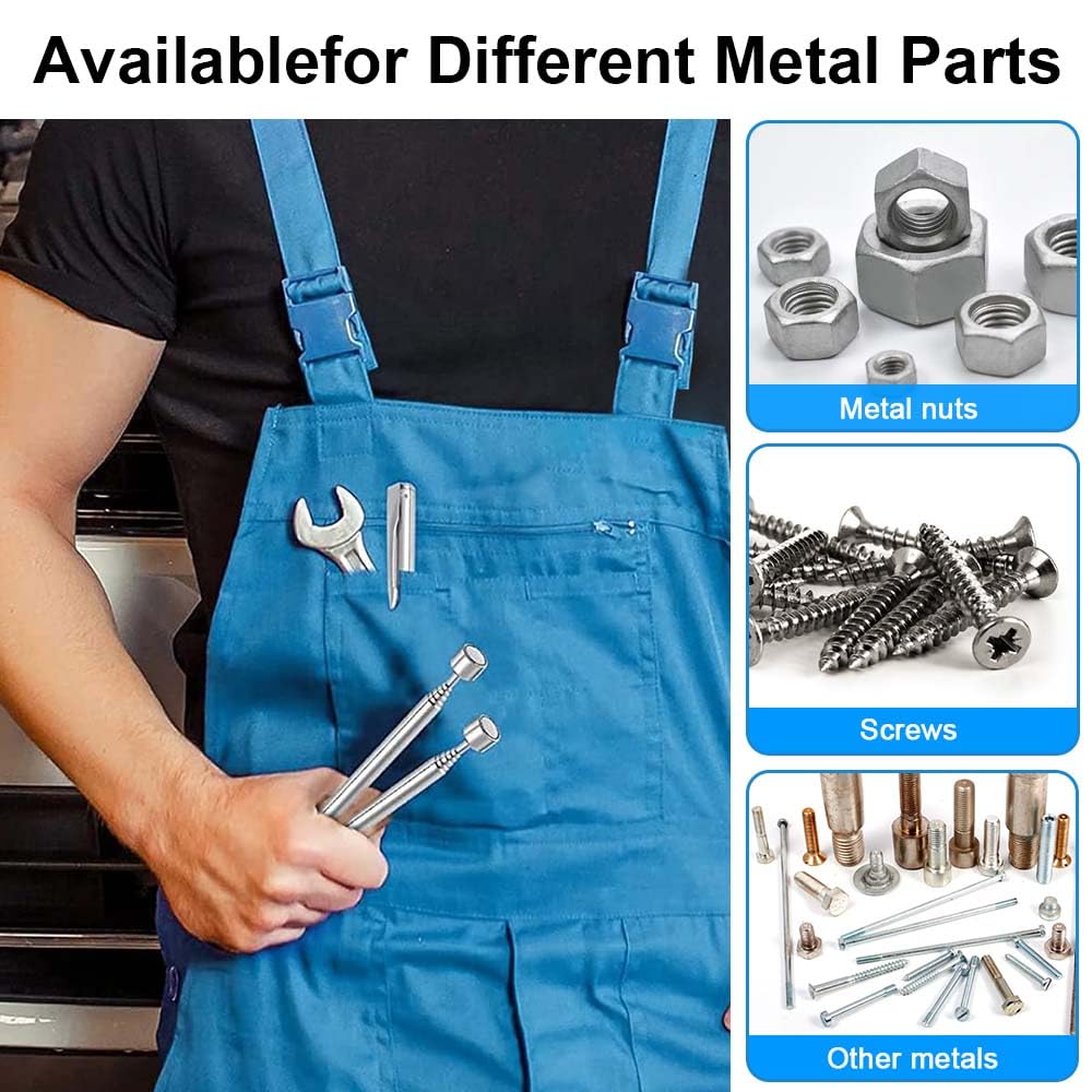 5 Pezzi Asta Telescopica Magnetica, Strumento Di Raccolta - Foto 8