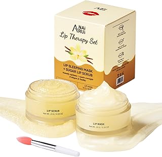 ANAI RUI Juego de máscara de labios y exfolia...