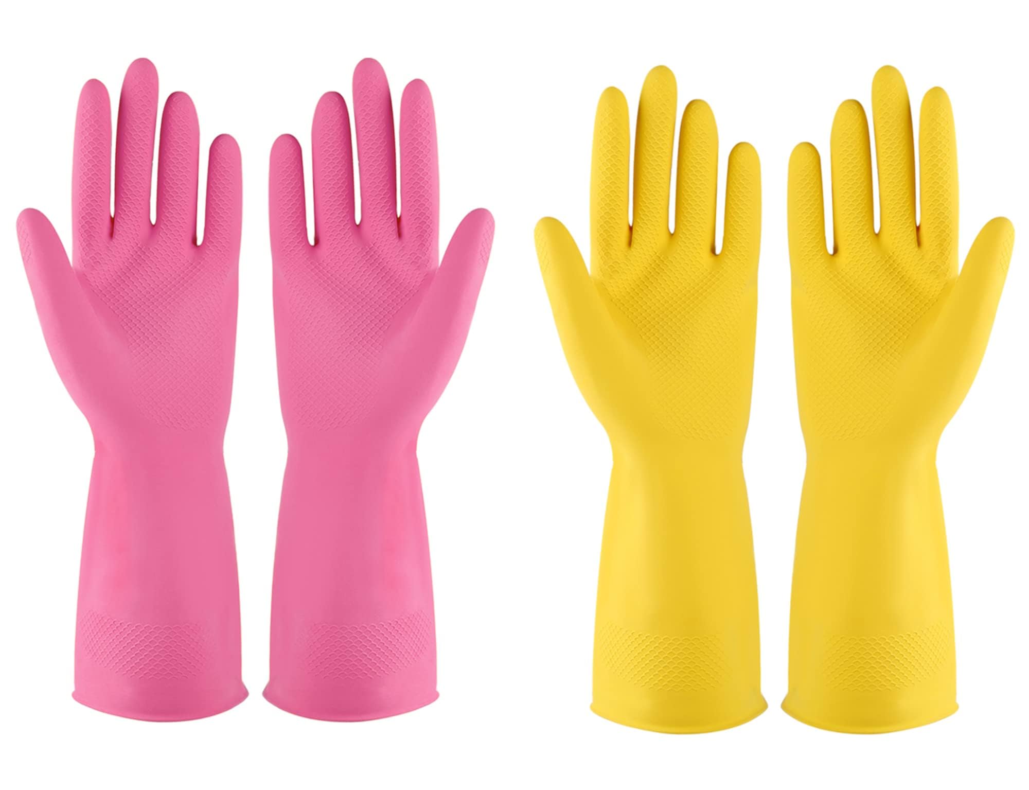 Tidy Home Heavy Duty Hand gloves Natural Latex Reusable for Dishwashing, gardening, kitchen cleaning, 2 Pair (Large) (B0CTXRZ69S) Amazon Price History, Amazon Price Tracker