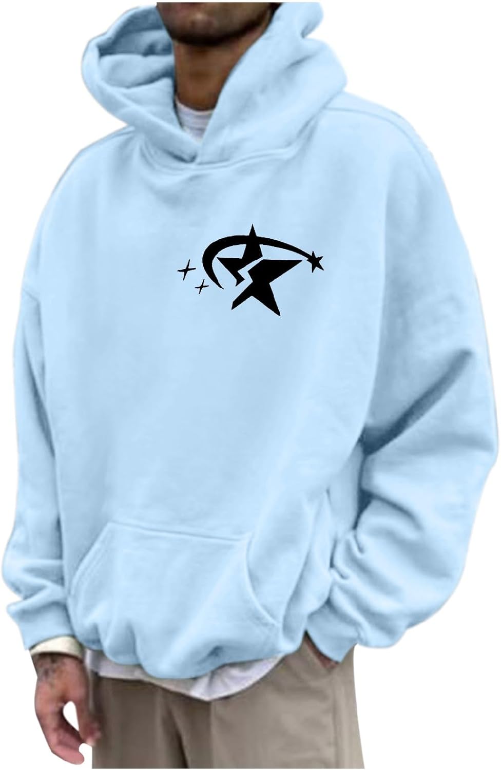 Men'S Fashion Hoodies & Sweatshirts Long Sleeve Graphic Pullover Sweatshirts Loose-Fit Outfits With Pocket For Daily Casual