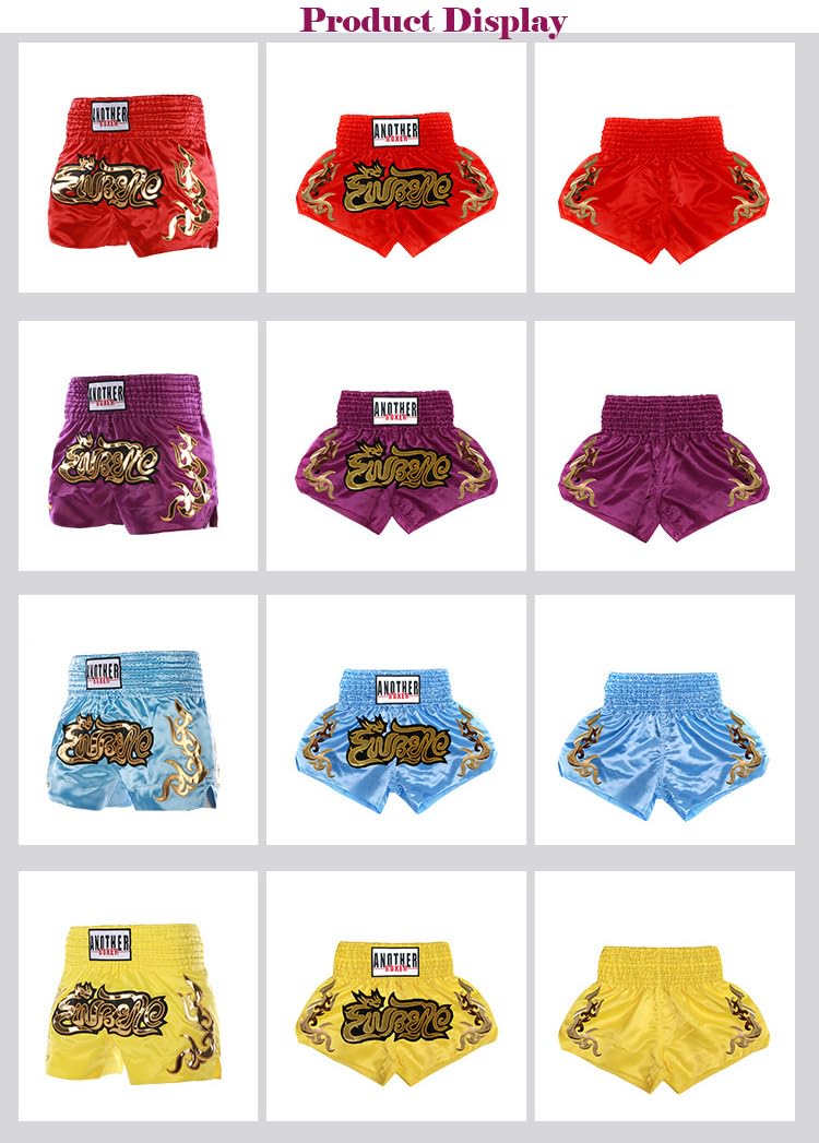 Pantalones cortos de boxeo, senderismo, kickboxing, muay thai, gimnasio, boxeo, para hombres y mujeres, pantalones cortos de lujo para artes marciales mixtas