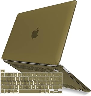 IBENZER Compatible with 2023 2022 M2 MacBook Pro 13 Inch Case 2021 2020 M1 A2338 A2289 A2251 A2159 A1989 A1706 A1708, Hard Shell Case&Keyboard Cover for Mac Pro 13, Olive Green, CA-T13-OLGN+1