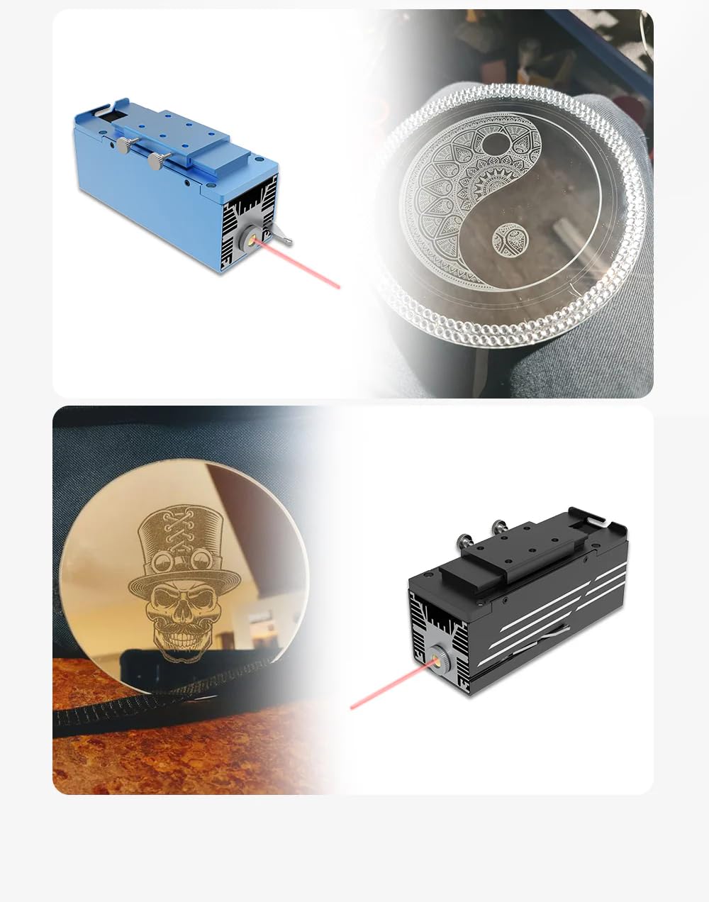 Twotrees T20 1064 nm Infrarot-Lasermodul, Laserpunkt: 0,03 mm x 0,03 mm, 1064 nm gepulster Laser für die TTS-Serie. Kann große Metallflächen und fast alle Arten von Materialien gravieren