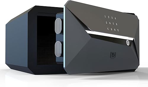 Miniatura 6 de Y-Series Caja fuerte inteligente de huellas dactilares, caja de seguridad con llave, 1.45 cúbicos, caja de seguridad para el hogar (1.45 pies