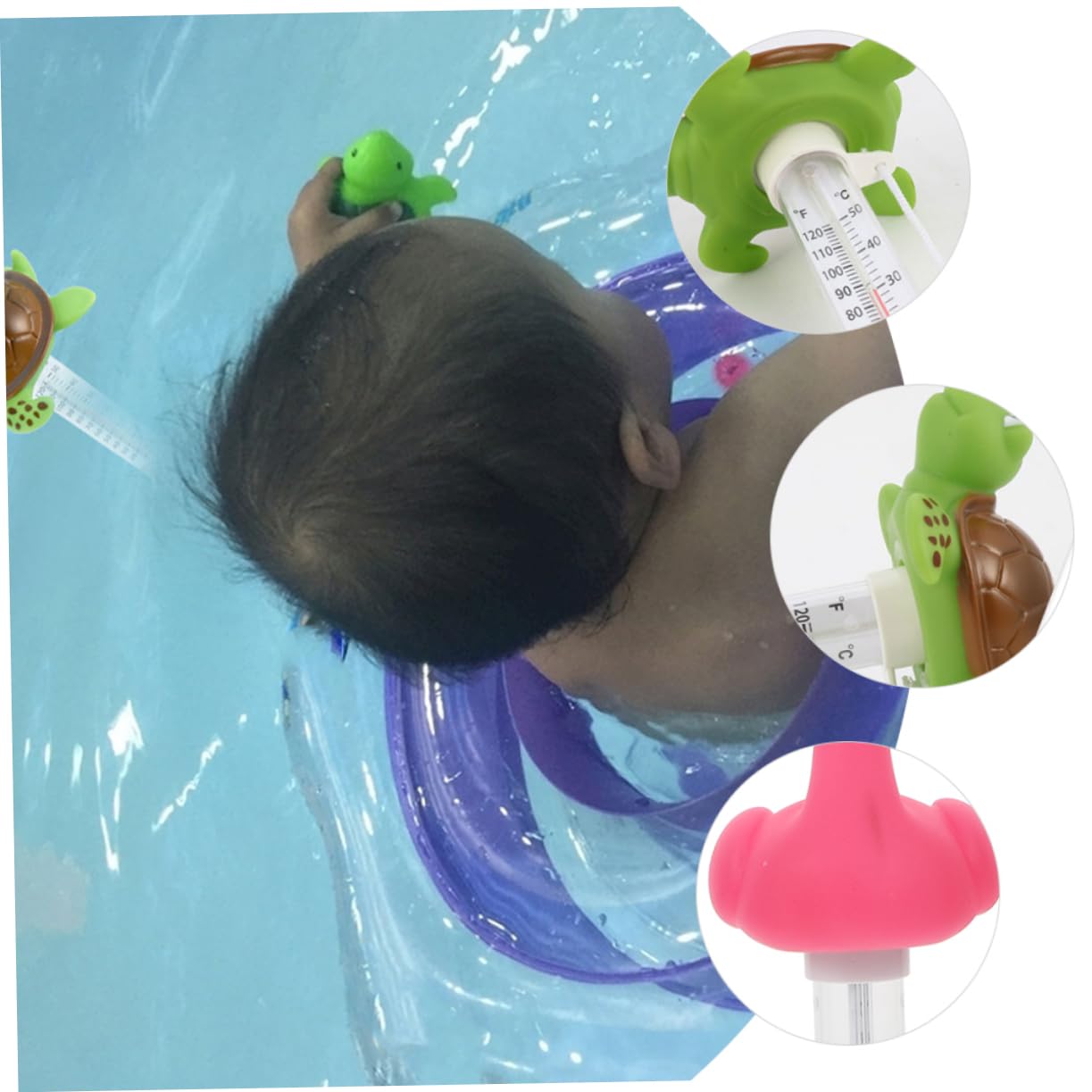 TOYANDONA 5 Set Termometro Per L'acqua in Fenicottero Piscina Galleggiante Termometro Acqua Vasca Della Piscina A a Per a Plastica 2 Pezzi*5