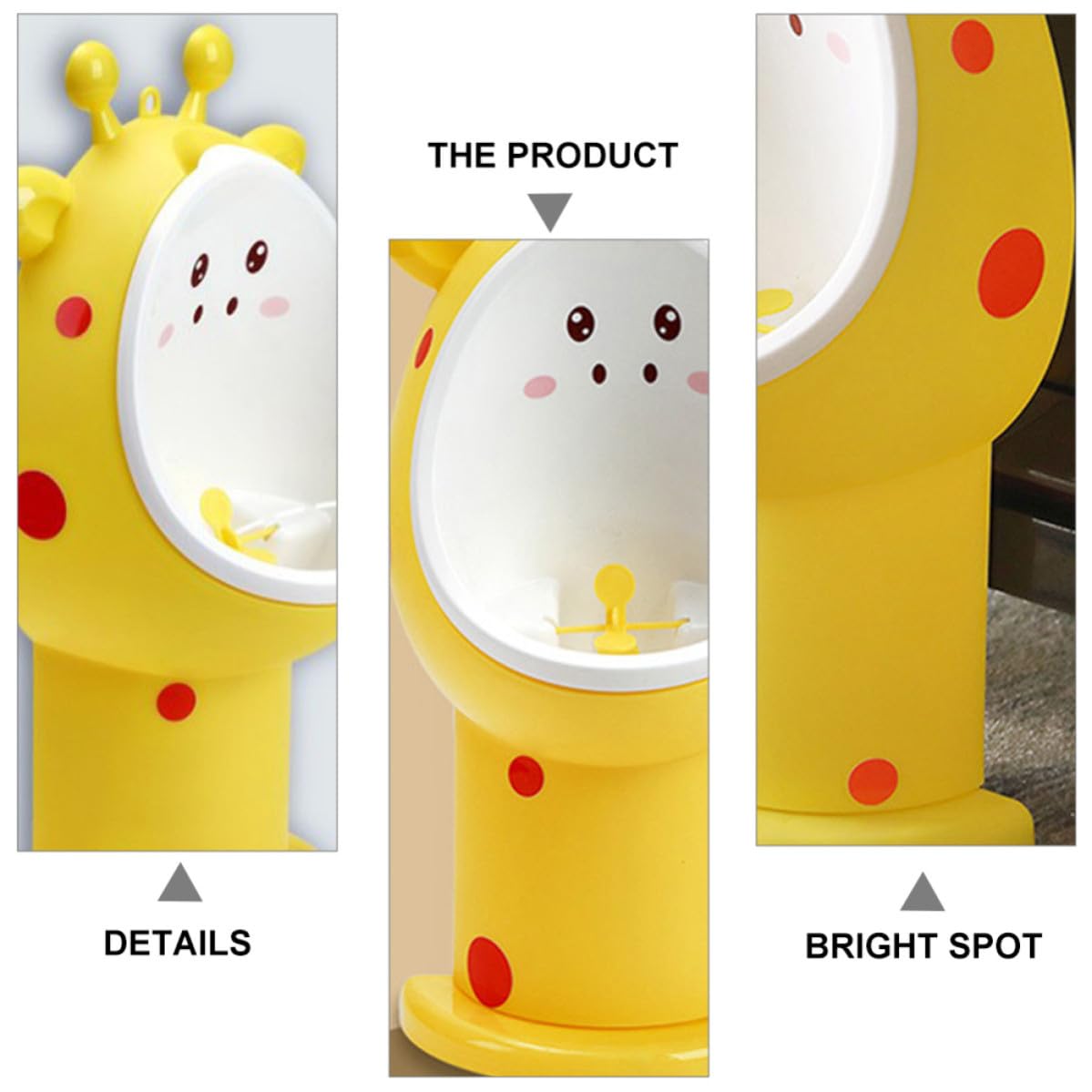 CLISPEED Orinatoio per Maschi Giallo in Pp Design Cartoon Adorabile, Facile da Pulire e Comodo da Installare, per Addestramento al Vasino in Casa