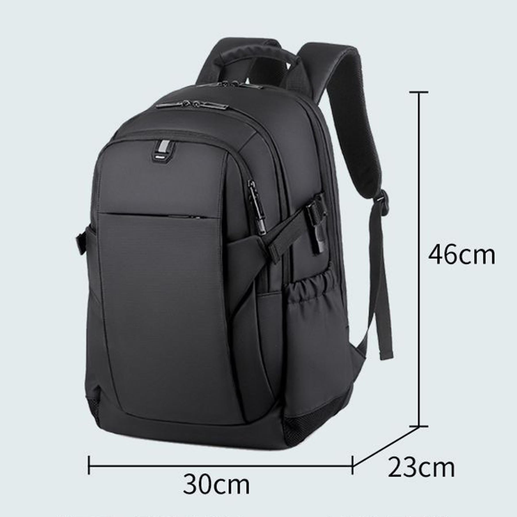 Grande Zaino da Viaggio per Laptop (Donna e Uomo), Zaino Casual e Business con Fascia per Trolley e Porta di Ricarica USB, Zaino Leggero e Impermeabile per Pendolari Quotidiano