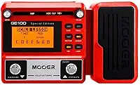 Mooer Pedaleira Multiefeitos GE100SE Vermelha | para Guitarra, USB, 200 Presets de Fábrica, Tela LCD 2.4', Impulse Response, Pedal de Expressão, Edição Especial