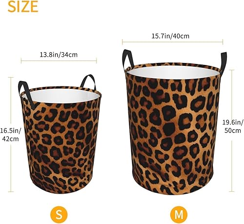 Miniatura 5 de Cool Cheetah Leopard print Circular Hamper Waterproof Storage Bin Organizer Basket Laundry Hamper With Handles For Clothes Toys Medium