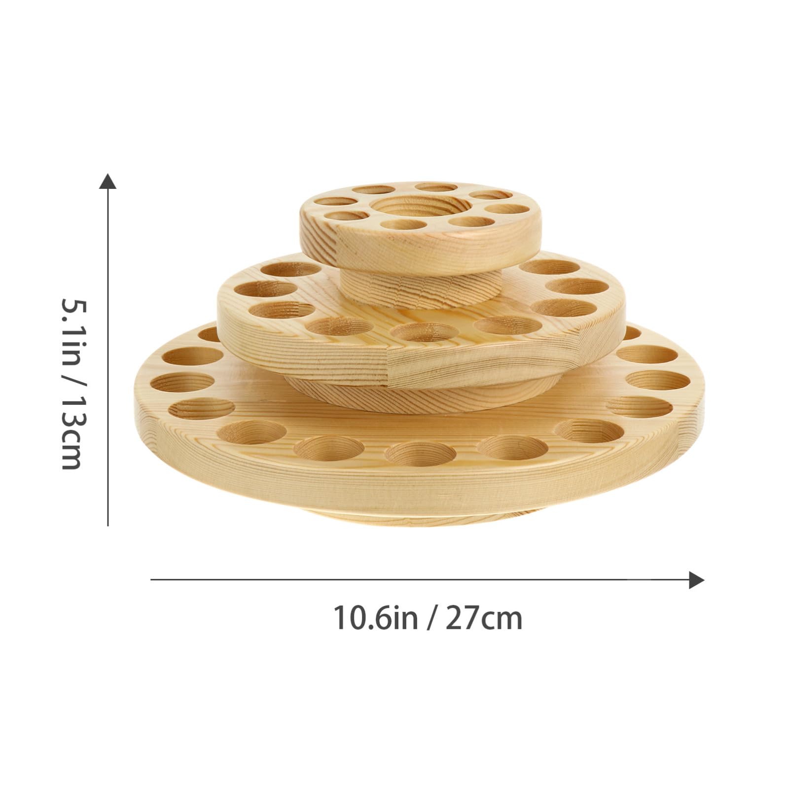 Dreistöckiges Drehbares Holzregal für Ätherische Öle