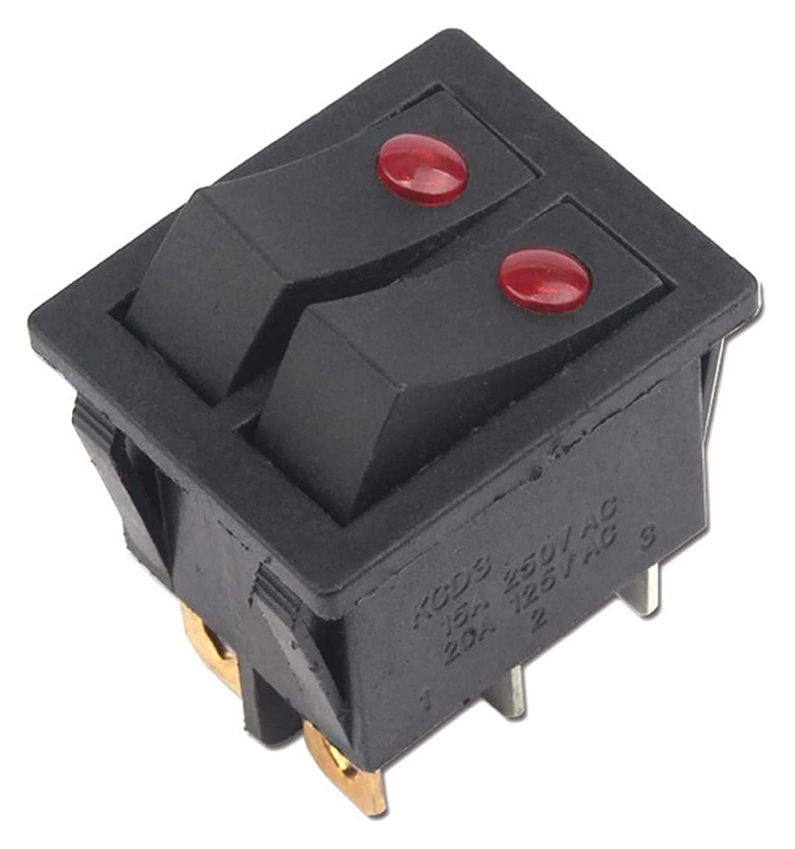 Twin Cat Ship Switch KLVN pour remplacer un interrupteur double défectueux 15A 250V