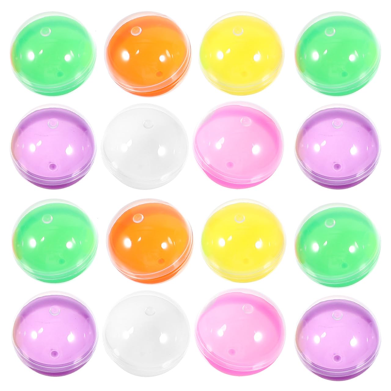 Veemoon Lot de 50 capsules rechargeables pour machines automatiques - Boules en plastique de 45 mm - Idéales pour les machines de préhension et les jeux de - Réutilisables et faciles à ouvrir