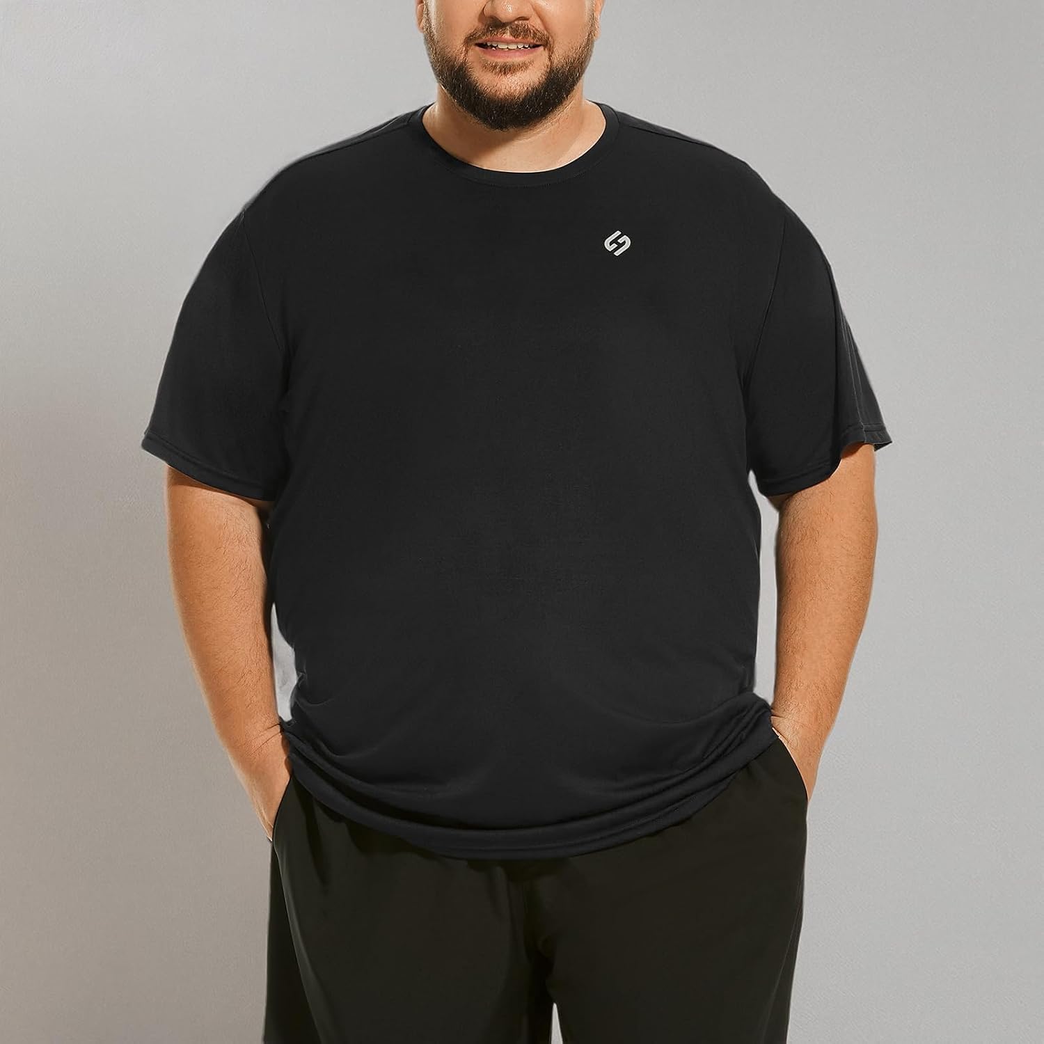 HOdo Big and Tall Mens T-Shirt Crewneck Tees Moisture Wicking 2XL-6XL - Image 7