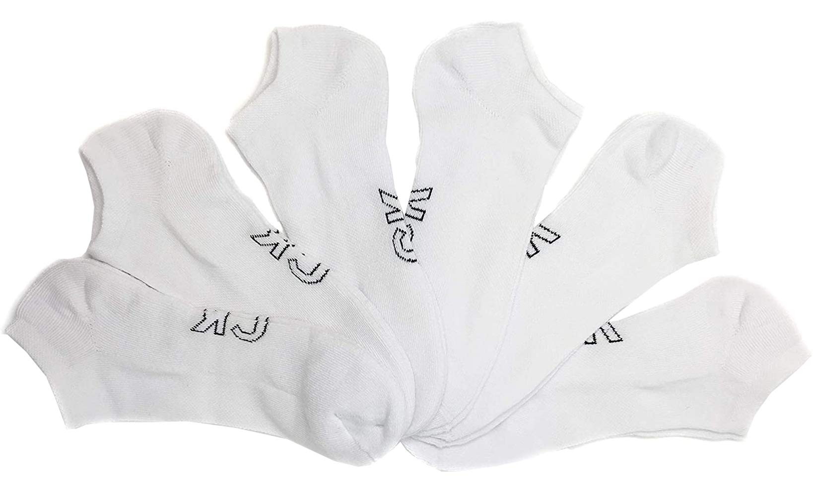 Calvin KleinMen's Low-cut Athletic Sports Socks One Size (One Size, White Asst)