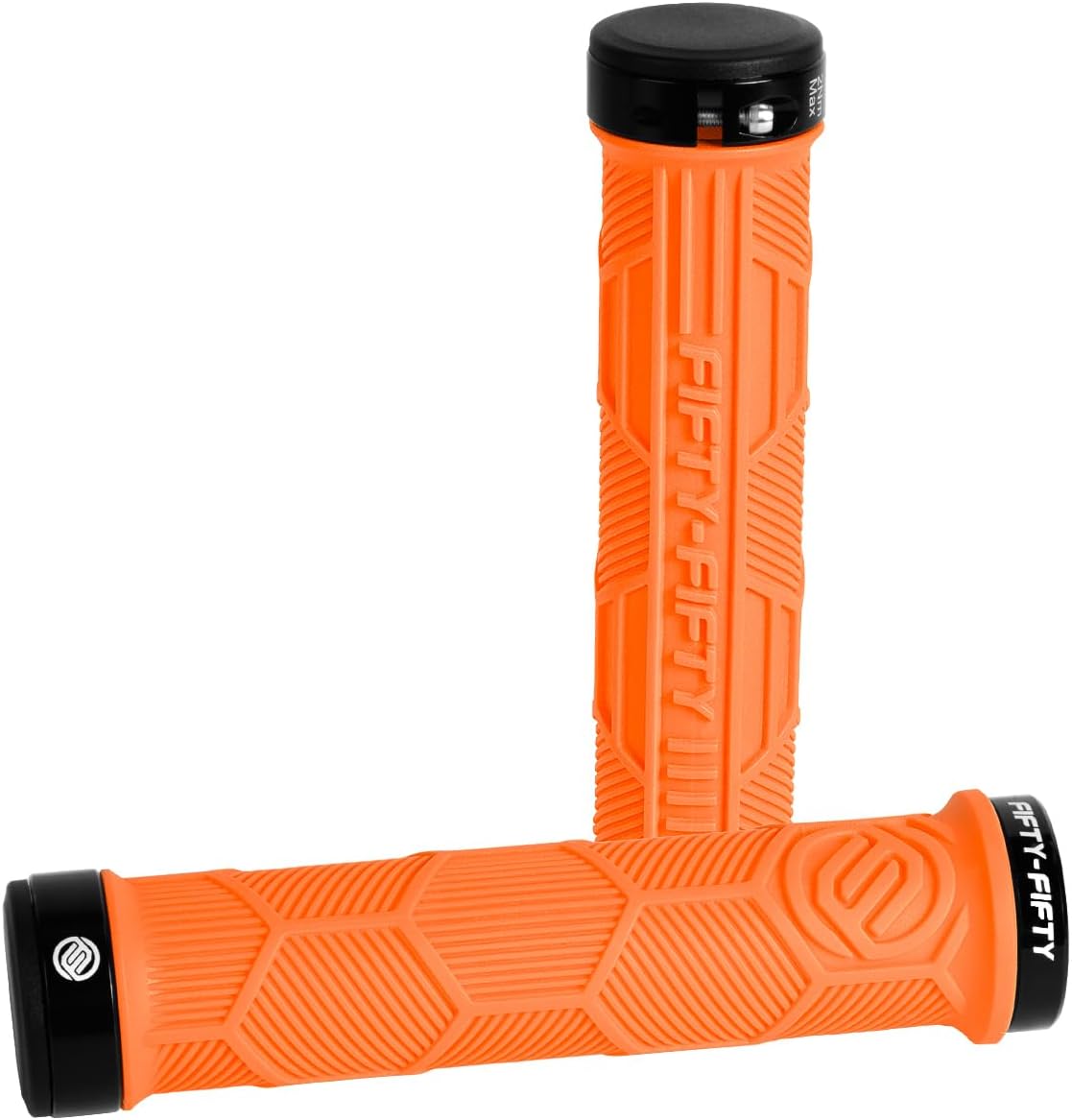 FIFTY-FIFTY Double Lock-On Mountain Bike Grips, Bicycle Handlebar Locking Grips, Non-Slip MTB Handle