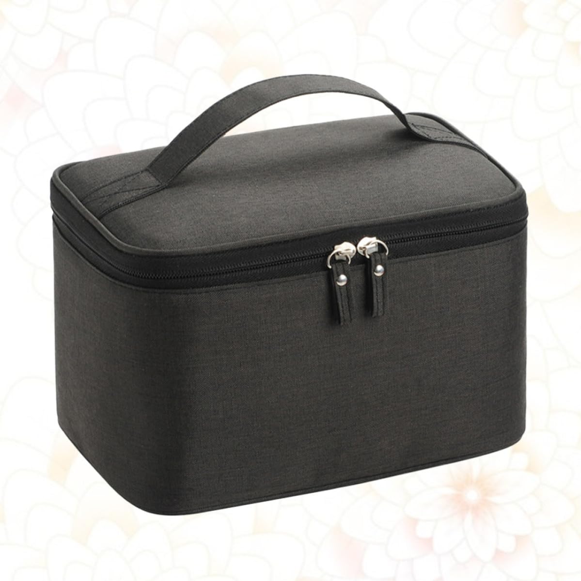 Borsa Cosmetici da Viaggio Nera, Capiente e Portatile | Tessuto, Organizer per Bagno e Attività All’aperto, Pratica per Trucchi e Articoli da Toilette