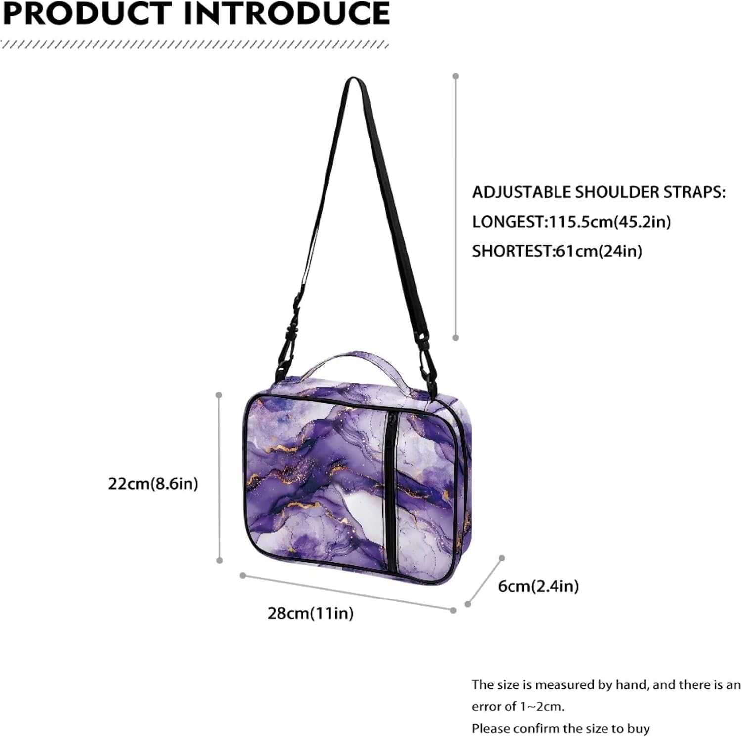 Bible Cover for Women, Bible Holder, Bible Cover Carrier Carrying Organizer Bag,Zipper and Pockets for Standard Large Size Bible Marble Grain