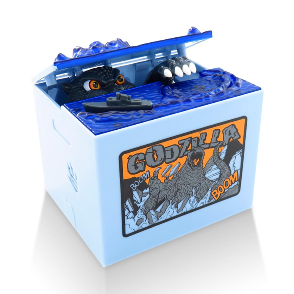 Salvadanaio Dinosauro per Bambini, Godzilla-Salvadanaio Automatico, Compleanno per Ragazzo e Ragazza di Buono per Decorazione, Regalo per Bambino Adulto