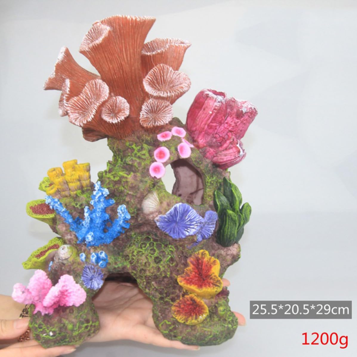 Lurrose Adorno de Imitación de Coral para Acuario en Resina, Paisaje de Arrecifes Elegante y Fácil de Limpiar, Decoración Adecuado para Peceras de Agua Dulce y Salada