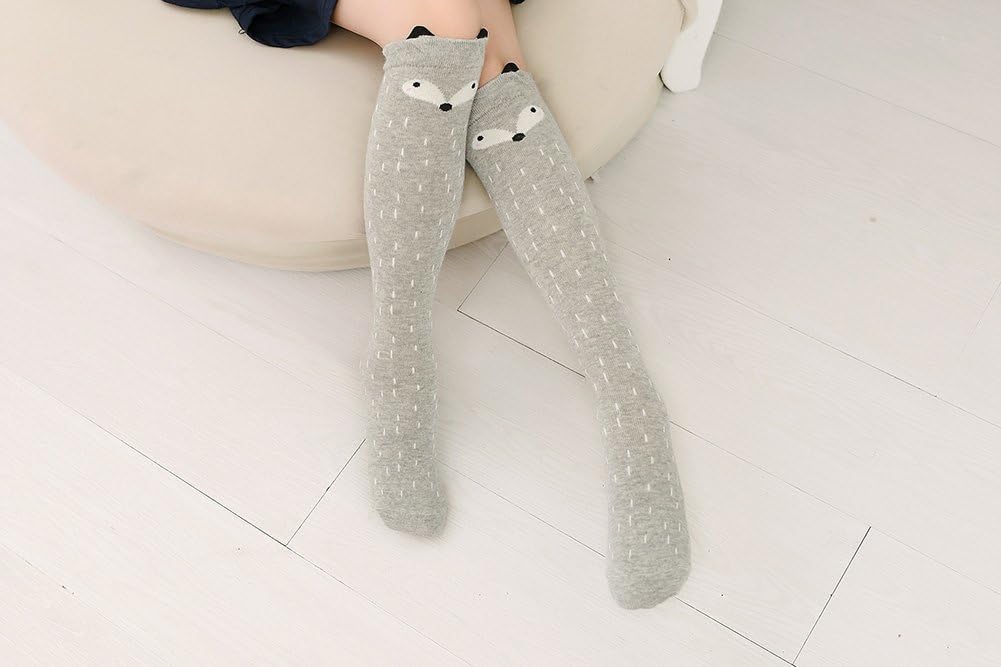 New Cute Girls Knee High Socks Cotton Animal Socks image 3