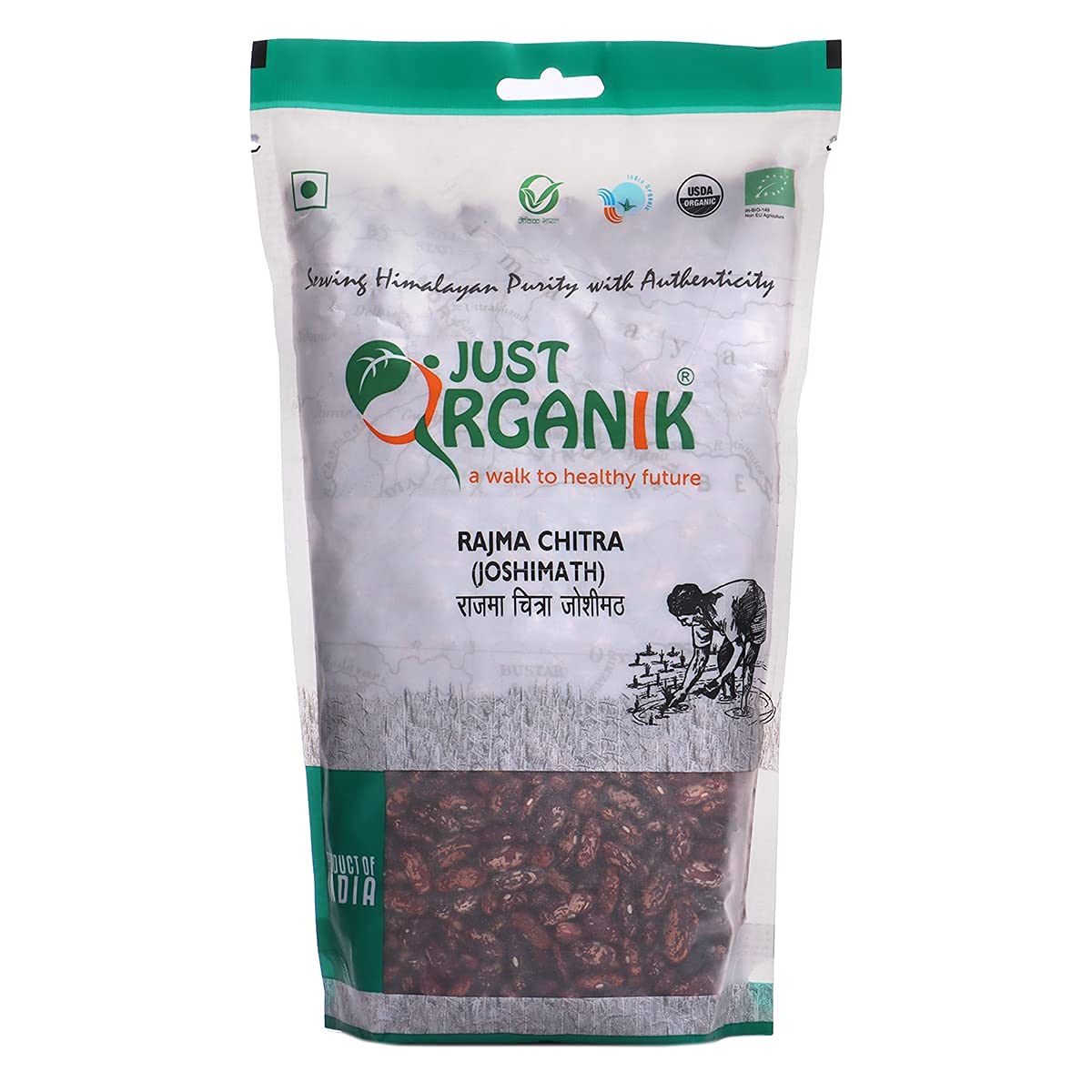Rajma Chitra Just Organik 1kg haricots rouges bio