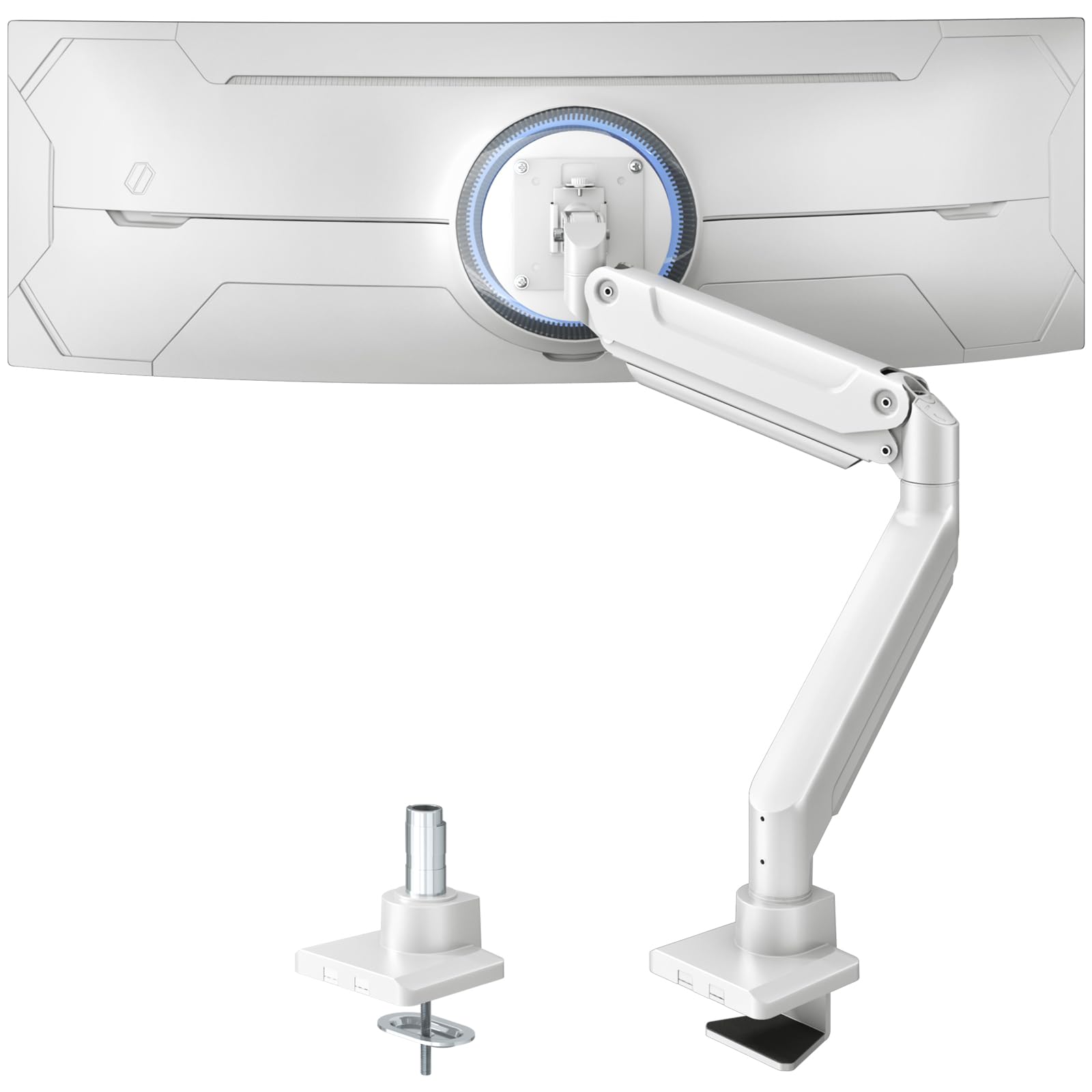 PUTORSEN Soporte de Monitor Escritorio, VESA 75/100 mm, 17-49 Pulgadas, Ajuste de Altura, Inclinación Giratorio, 2-20 kg