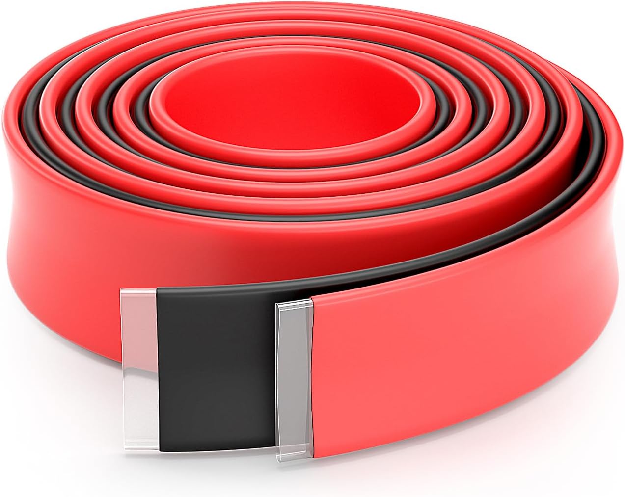 ELECFUN 3/4 Inch 8 Ft Heat Shrink Tubing Roll, 3:1 Marine Grade Adhesive Lined Heatshrink Wire Tube, Waterproof Dual Wall Wiring Wrap for Cable Sealing Oil-Proof Wear-Resistant (4 ft Black & 4 ft Red)