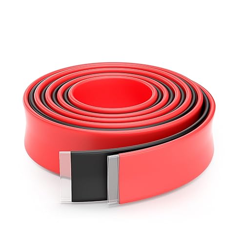 ELECFUN Rollo de tubo termorretráctil de 1.25 pulgadas, grado marino grande 31, ancho plano, tubo de 1.96 pulgadas, envoltura de cableado automotriz