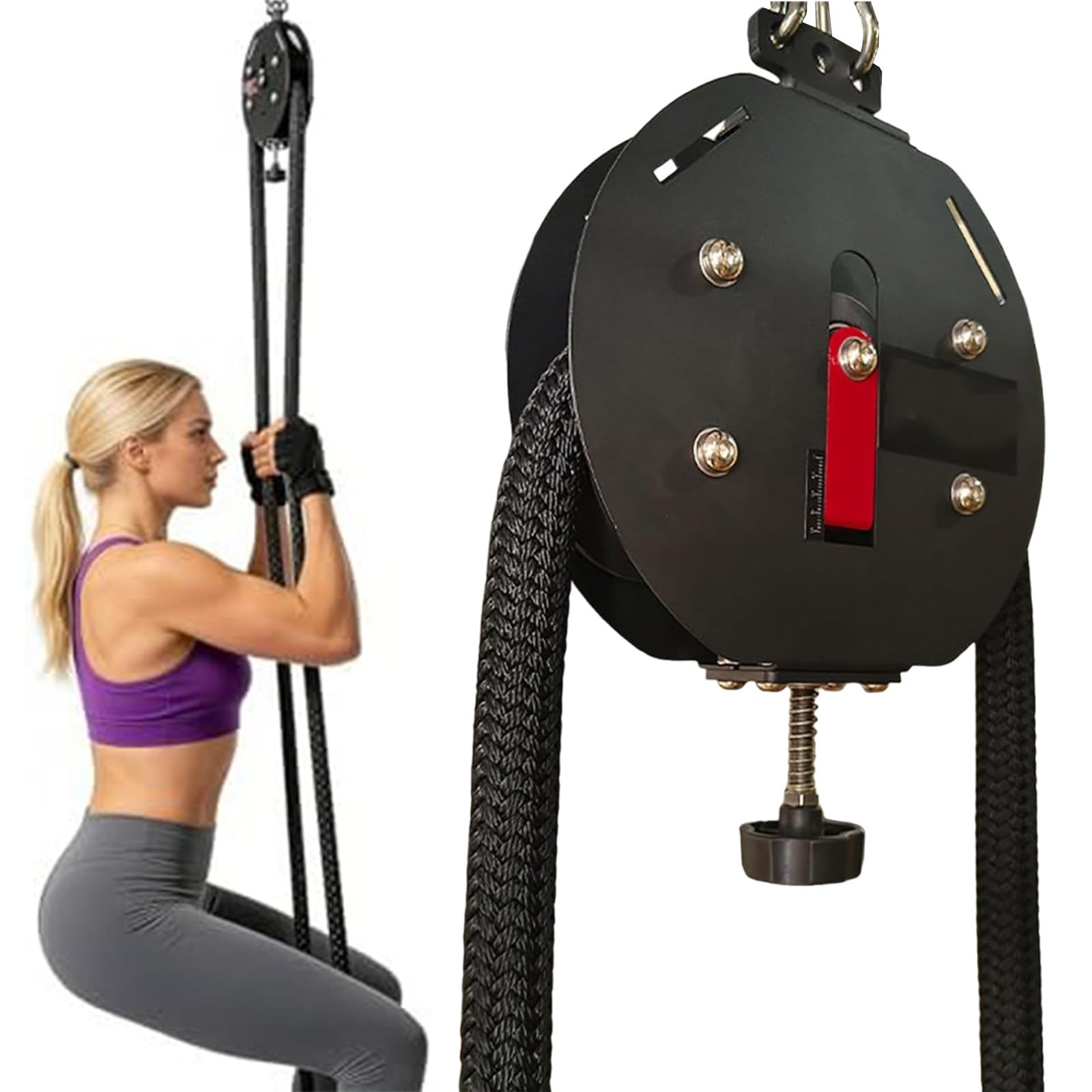 Niekończący się trener linowy, maszyna linowa z regulowaną rezystancją 0 ~ 30 kg, wiszący sprzęt do domowej siłowni do koordynacji chwytu, ramion, pleców i całego ciała