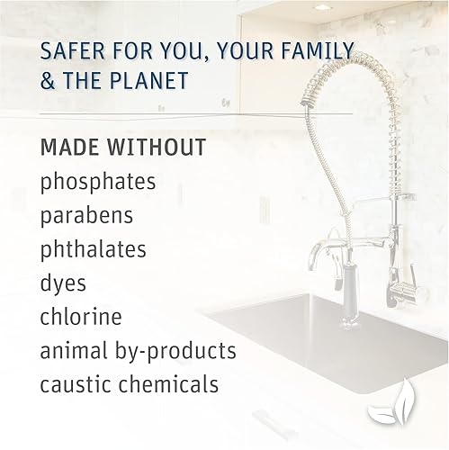 Miniatura 6 de Grab Green Detergente automático para lavavajillas de 317 libras 80 cargas sin fragancia a base de plantas y minerales limpieza superior potente