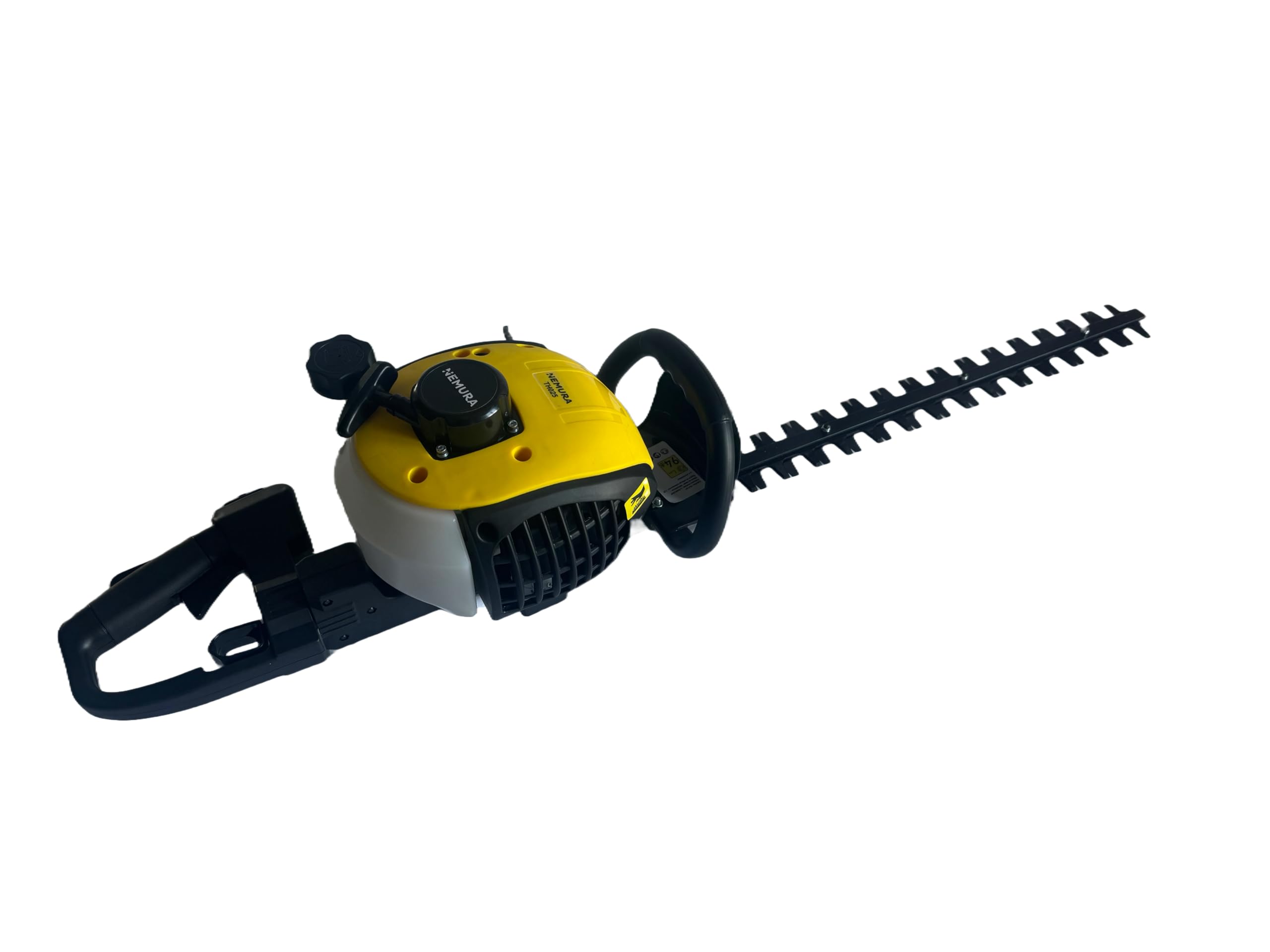 Nemura Taille Haie Thermique - Moteur 2 Temps 25 cm3 - Longueur de Coupe 60 cm - Réservoir Carburant 500 ML - Anti-Vibrations - Poignée SoftGrip inclinable - Marque Française