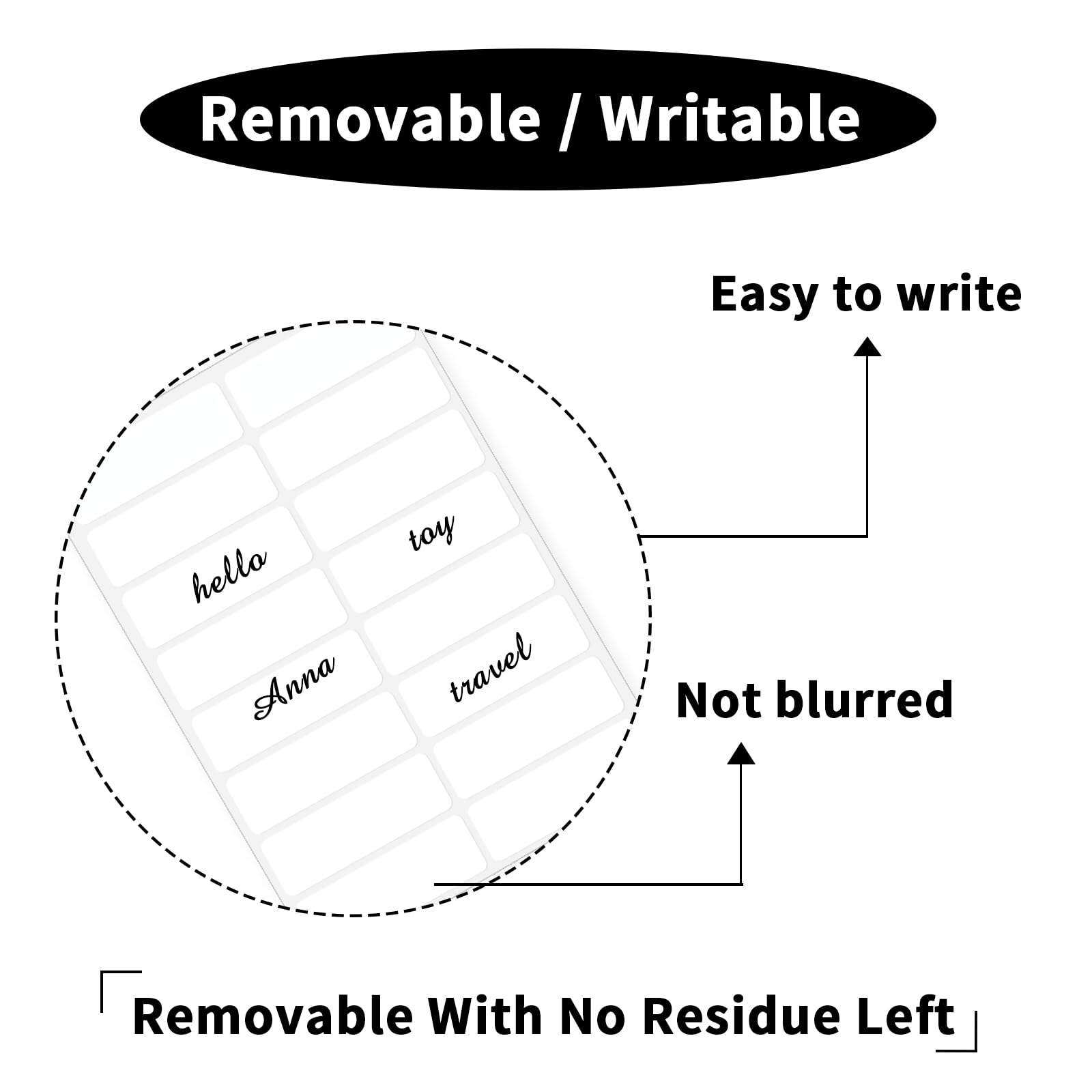 Hcode Étiquettes Alimentaires Amovibles De 7,6 Cm Pour Congélateur – Autocollants De Stockage Pour Réfrigérateur – Étiquettes Adhésives En Papier De Qualité Restaurant – 300 Autocollants Par Rouleau