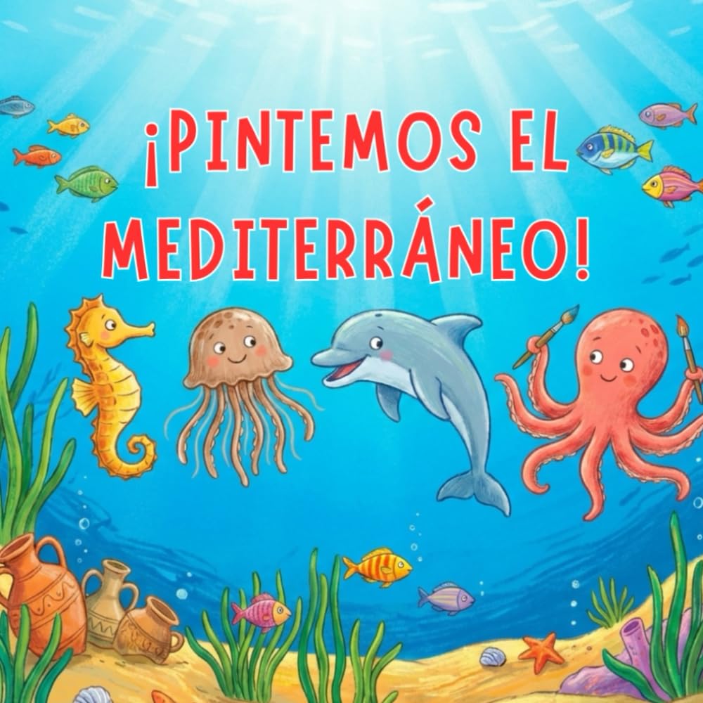 ¡Pintemos El Mediterráneo!: ¡Pintemos el Mediterráneo! Descubre, aprende y colorea los secretos del mar.
