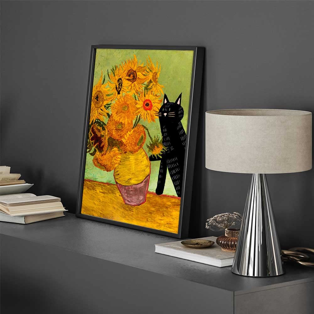 5/8 ねこちゃん ひまわり パネル ハンドメイド