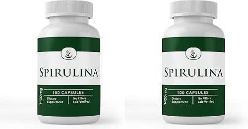 Miniatura 8 de PURE ORIGINAL INGREDIENTS Espirulina (100 Cápsulas) Rica en Ficocianina, Pura