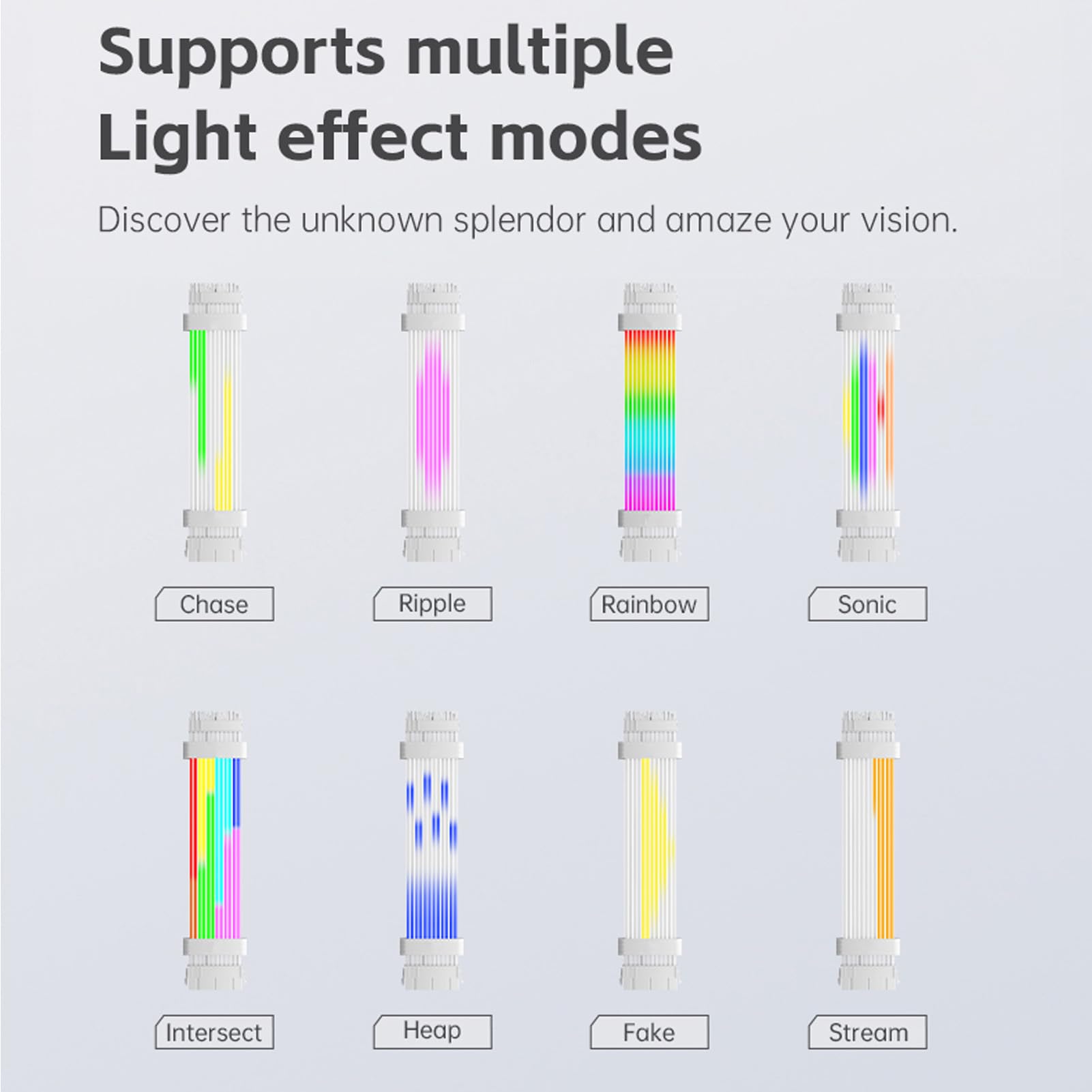 Generic Kabel Zasilacza ARGB 120 Koralików świetlnych Meteor Efekt świetlny 3D Efekt świetlny dla Płyty Głównej Komputera Karta Graficzna Kabel Neonowy, materiał Silikonowy (Kontroler SK3 Czarny)