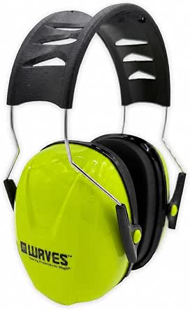 MAGID MWMH24 M-Waves 24 dB Earmuffs, Hi-Vis Green