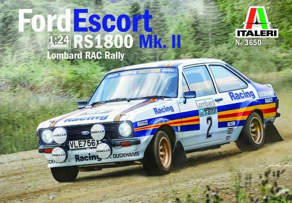ITALERI 3650S - 1:24 Ford Escort RS 1800 MK.II Lombard , Modellbau, Bausatz, Standmodellbau, Basteln, Hobby, Kleben, Plastikbausatz, detailgetreu, Unlackiert