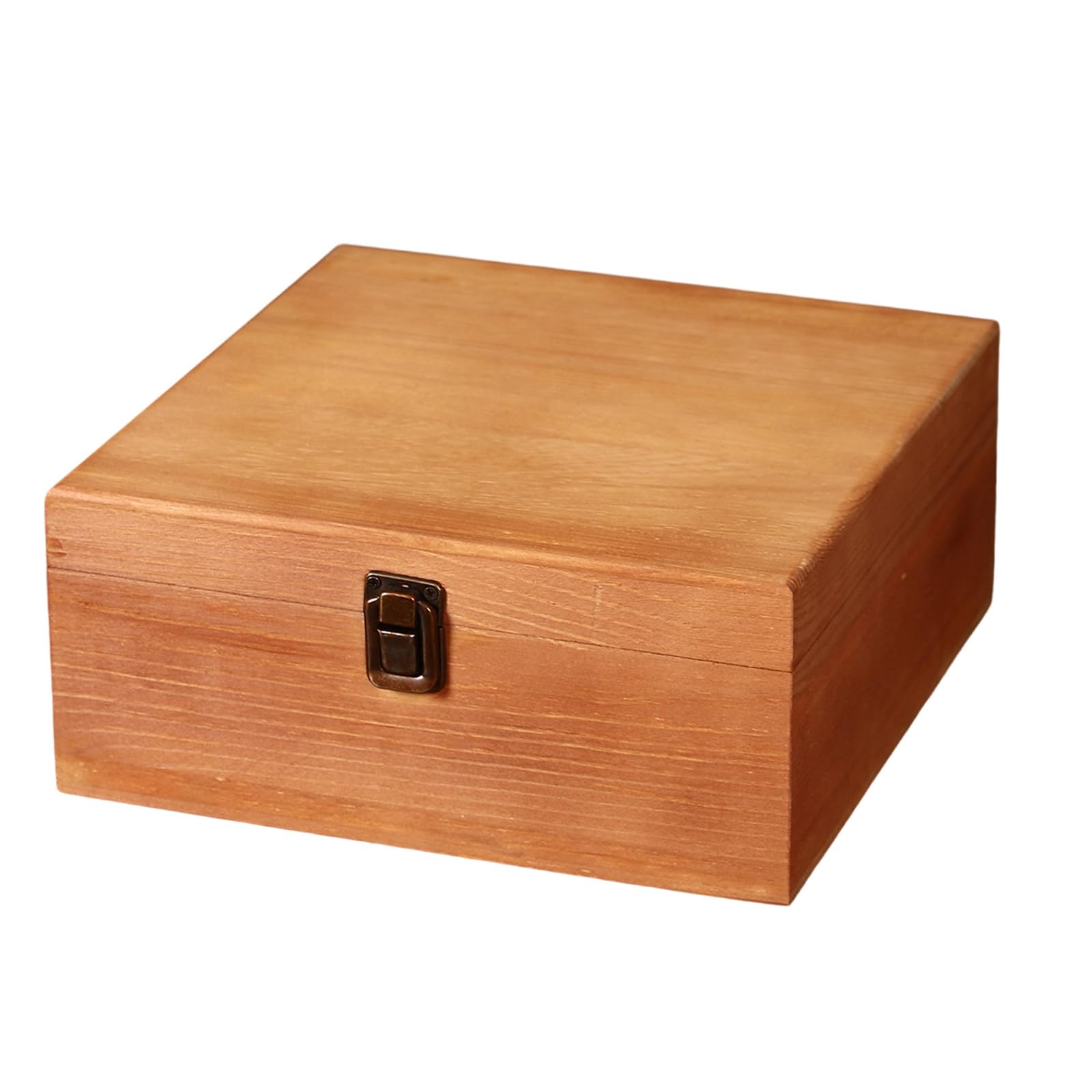 carotoe Pine Wooden Candy Container with Hinged Cover for Bridal Showers Souvenir and Jewelry Storage Home Decoration Wooden Jewelry Organiser Box with Hinged Cover for Event Souvenirs