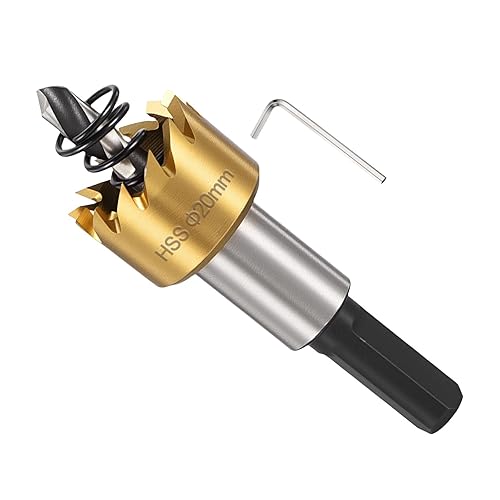 Miniatura 30 de METALLIXITY Kit de sierra perforadora de 0.630 in (5/8 pulgadas), cortador de agujeros de acero de alta velocidad M2 con broca central, llave