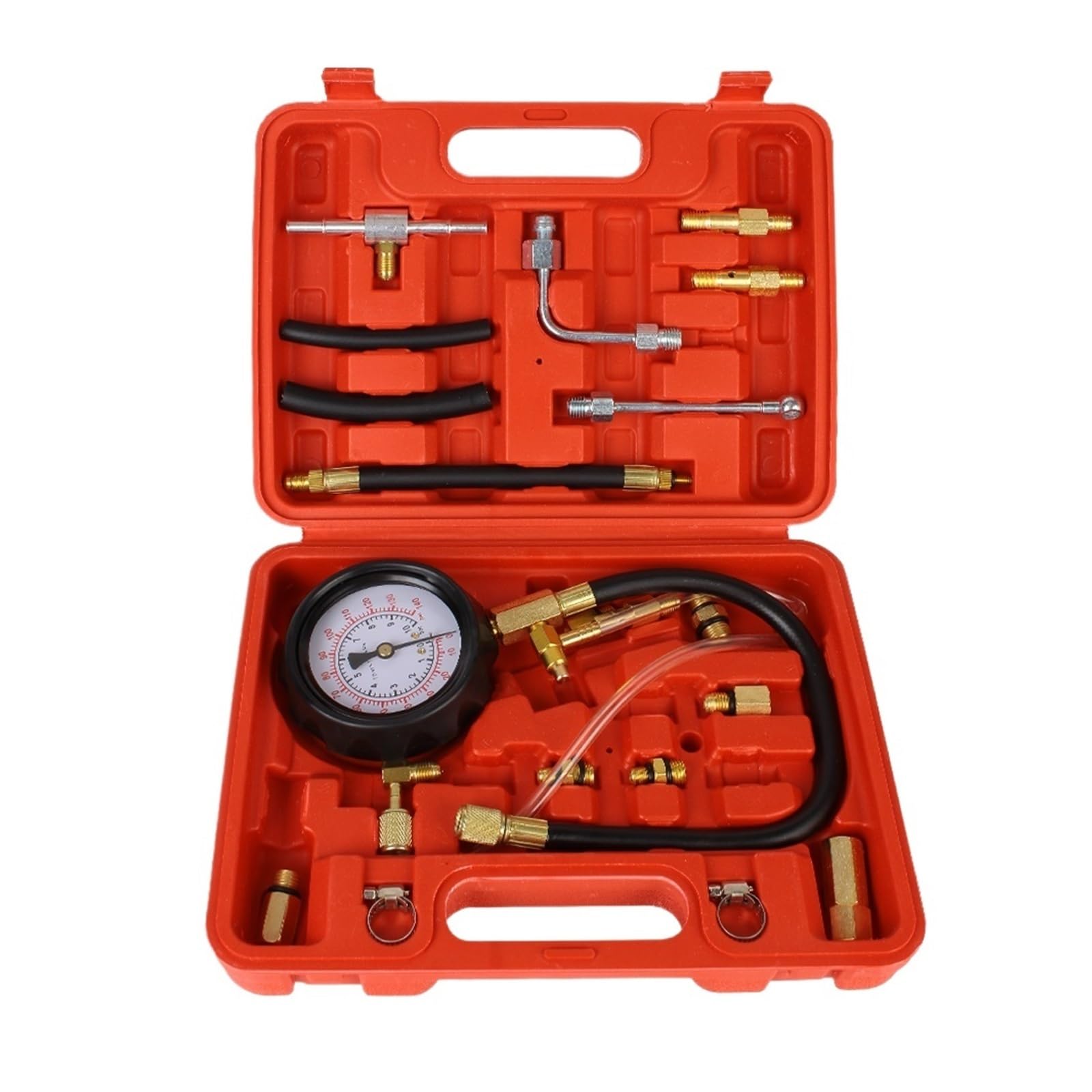 0~140psi 10bar Zestaw Testowy Samochodu Auto Narzędzia Diagnostyczne Miernik Ciśnienia Paliwa Akcesoria Samochodowe Do Tester Pompy Wtryskowej Precyzyjne Monitorowanie