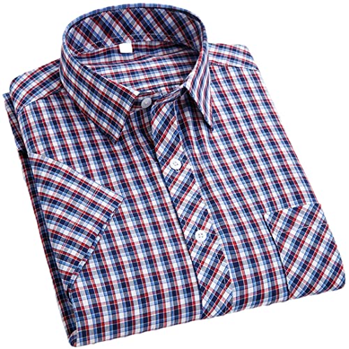 Chemise d'été manches courtes en pur coton léger Pohullan style décontracté 08 M