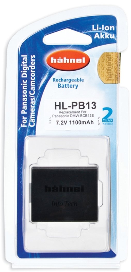Hahnel HL-PB13 - Batteria di ricambio agli ioni di litio per Panasonic DMW-BLB13, compatibile con fotocamera G1, G10, G2, GF1, GH1