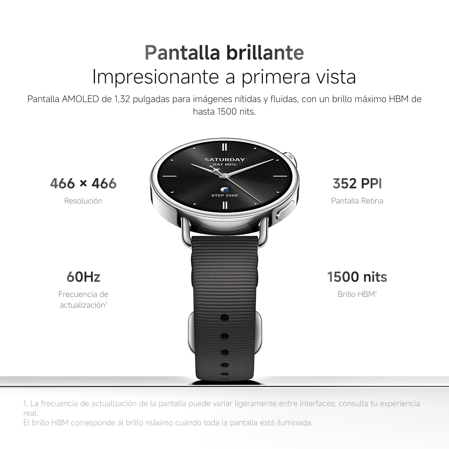 Xiaomi Watch S4 41mm, Smartwatch, Diámetro de 41 mm, Cuerpo Ultraligero de 32g, Pronóstico Menstrual, 150+ Modos Deportivos, Funciones de Seguridad, Xiaomi HyperOS 3, Correa de Goma fluorada (Negro)