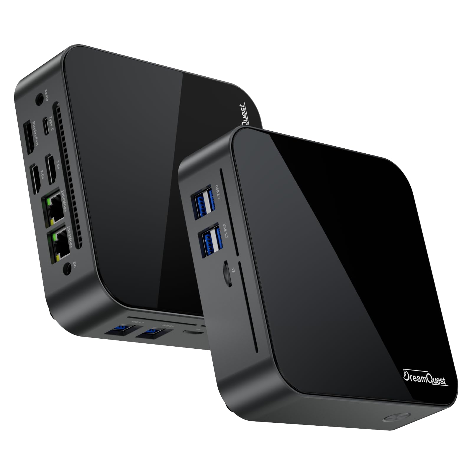 DreamQuest Mini PC mit Windows 11 Pro - Intel Alder Lake N100 (bis zu 3,4 GHz), 16GB RAM 512GB SSD Mini Desktop Computer, 10 Gbit/s SuperSpeed Type-C, 4K HDMI, Dual-WiFi, BT 5.2, RJ45