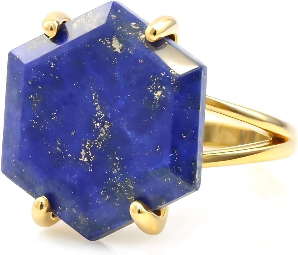 Lapis Lazuli Ring - Vibrant Gem Rings for Women - Birthstone Rings, Fashion Rings, Vibrant Jewelry for Her - Unique Customizable Handmade Rings for Wedding, Engagement, Birthday