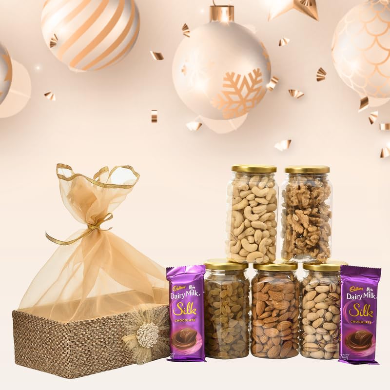 Image of NUTRI MIRACLE Thanksgiving Dry Fruits Hamper | Gift Pack for Corporate and Family Use